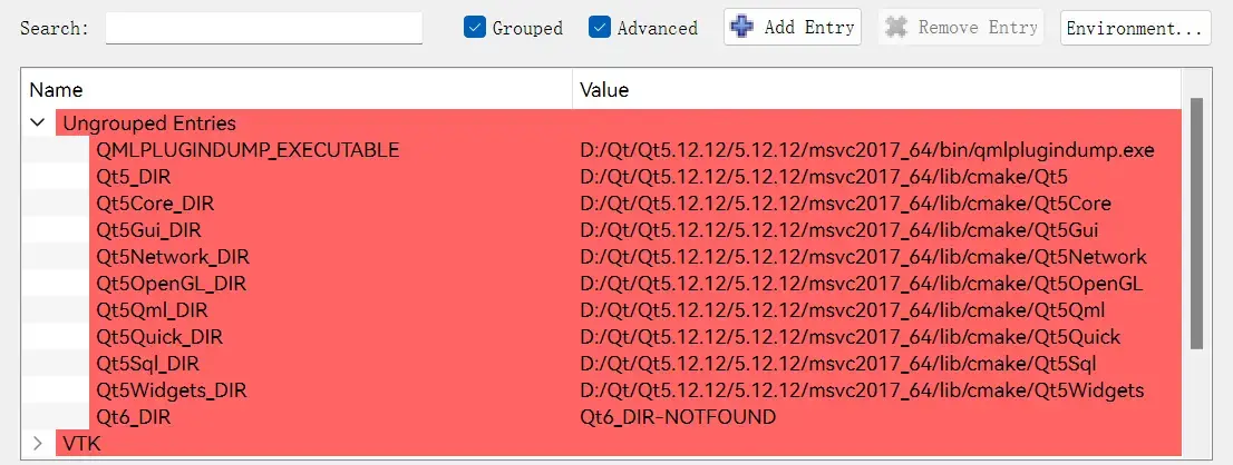 CMake 条目配置-QT_DIR